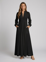Lightweight Button Front Maxi Shirt Dress Summer Women