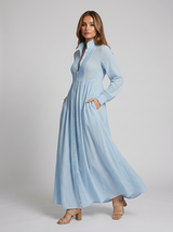 Lightweight Button Front Maxi Shirt Dress Summer Women