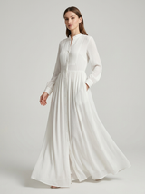 Lightweight Button Front Maxi Shirt Dress Summer Women