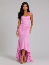 Floral Corset Fishtail Maxi Dress Evening Women