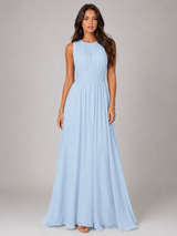 Ruched Chiffon Maxi Dress Wedding Guest