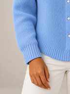 Women's Collared Knit Cardigan | Button Front Relaxed Overshirt
