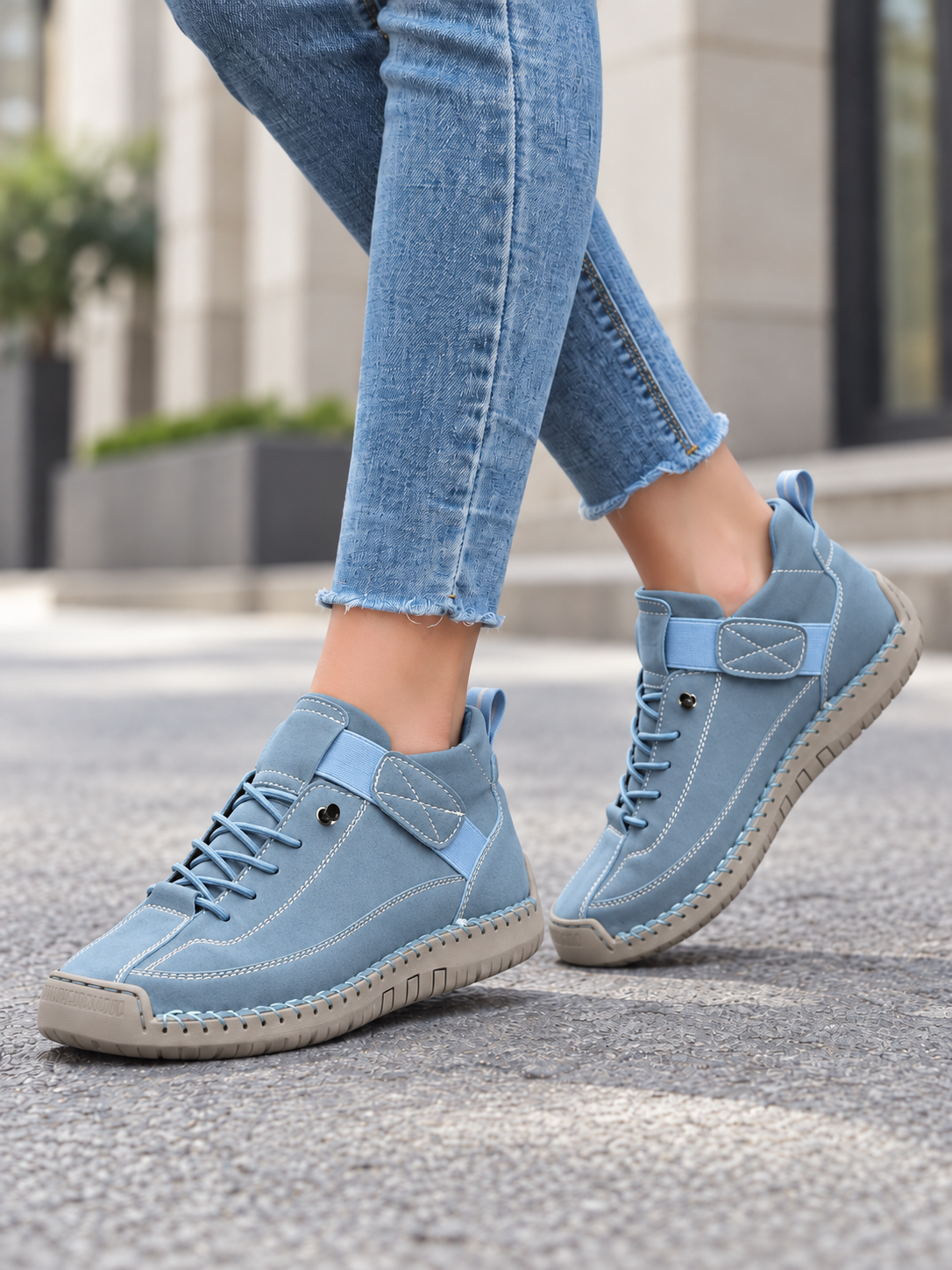 Women's Leather Casual Shoes | Lace-Up Flat Everyday Trainers