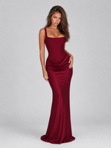 Bodycon Corset Maxi Dress Evening Women