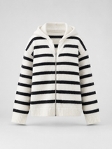 Women's Striped Quarter-Zip Knit Pullover