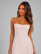 Floral Sculpted Bodice Maxi Dress Wedding Guest