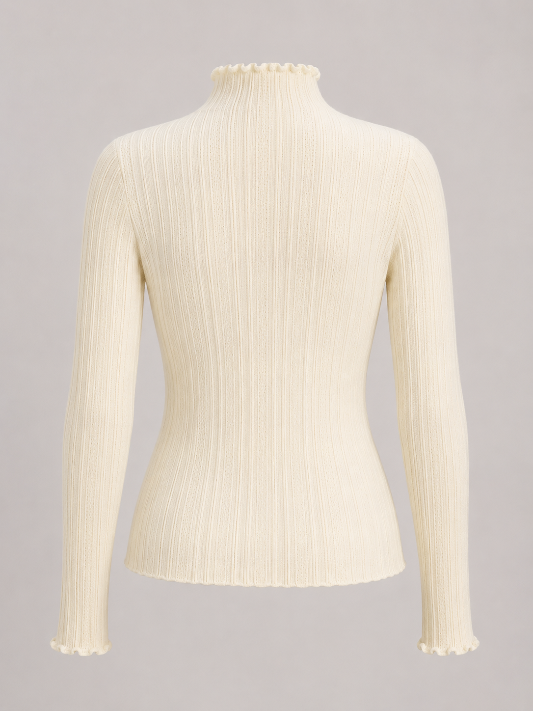 Women's Ribbed Mock Neck Knit Sweater