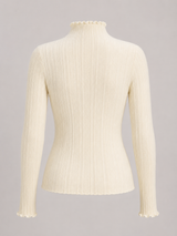 Women's Ribbed Mock Neck Knit Sweater