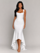 Floral Corset Fishtail Maxi Dress Evening Women
