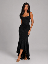 Floral Corset Fishtail Maxi Dress Evening Women
