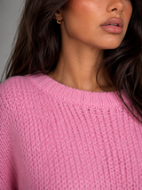 Women's Oversized Chunky Knit Crewneck Sweater