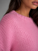 Women's Oversized Chunky Knit Crewneck Sweater