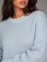 Women's Oversized Chunky Knit Crewneck Sweater
