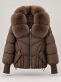 Women's Fur Collar Puffer Jacket | Quilted Short Winter Coat