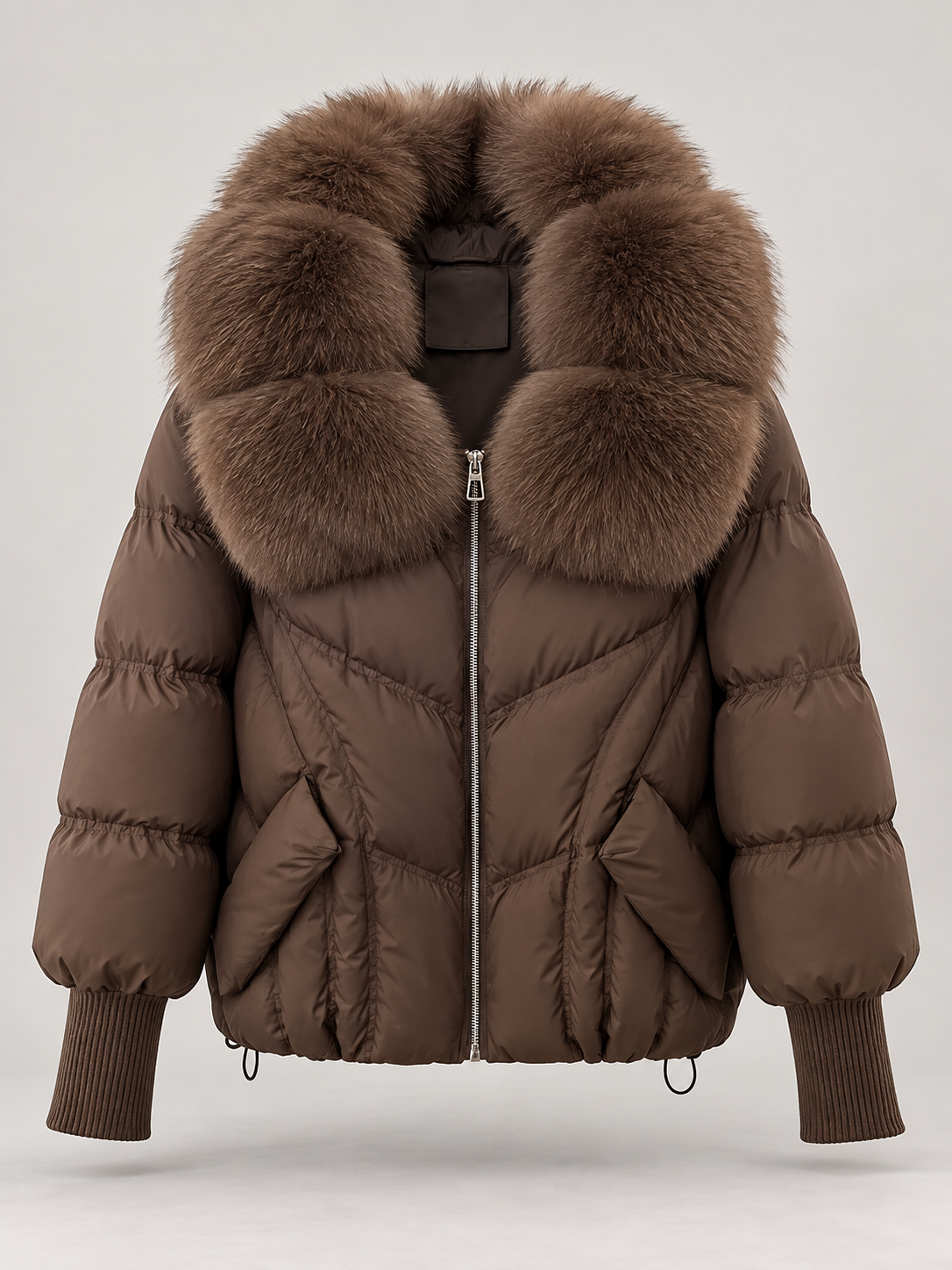 Women's Fur Collar Puffer Jacket | Quilted Short Winter Coat