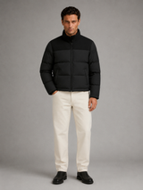 Men's Colour-Block Quilted Puffer Jacket