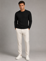 Men's Waffle-Textured Crewneck Sweatshirt