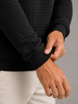 Men's Waffle-Textured Crewneck Sweatshirt