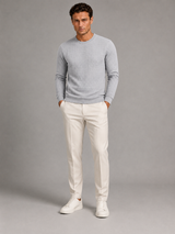 Men's Waffle-Textured Crewneck Sweatshirt