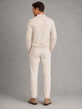 Men's Cable Knit Long-Sleeve Polo Sweater