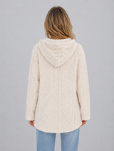 Hooded Teddy Fleece Cardigan