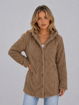 Hooded Teddy Fleece Cardigan