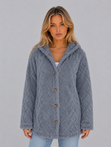 Hooded Teddy Fleece Cardigan