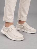 Men's Linen Slip-On Loafers | Lightweight Breathable Shoes