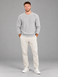 Men's Cable Knit Jumper | Crew Neck Textured Pullover