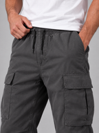 Men's Cargo Trousers | Relaxed Utility Fit Drawstring Waist