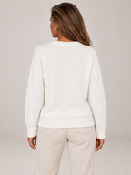 Women's Flag Knit Jumper | Crew Neck Cotton Pullover