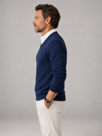 Men's V-Neck Knit Sweater | Fine Gauge Casual Pullover