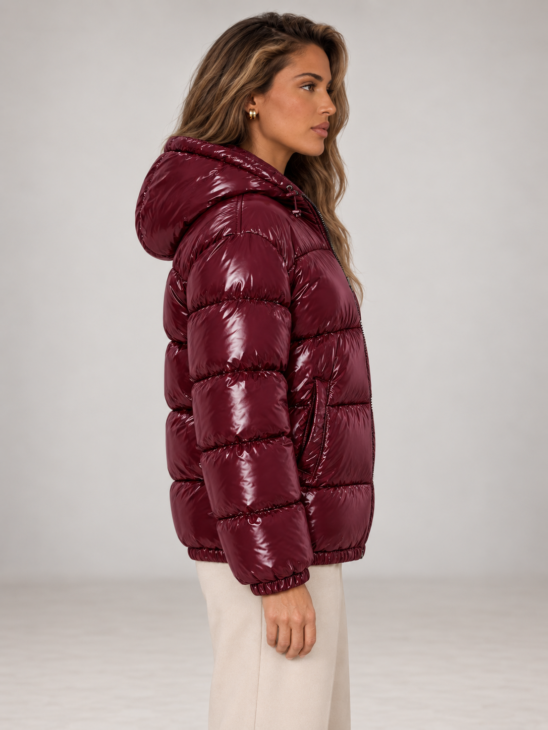 Women's Oversized Puffer Jacket | High Shine Hooded Winter Coat
