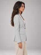 Women's Tailored Blazer | Single Button Long Sleeve Jacket