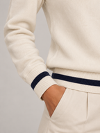 Women's Polo Sweater | Button Placket Knit Pullover