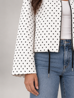 Women's Polka Dot Lightweight Jacket | Drawstring Casual Coat