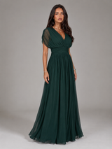 Floral Pleated Maxi Dress Wedding Guest
