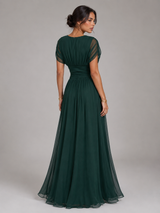 Floral Pleated Maxi Dress Wedding Guest