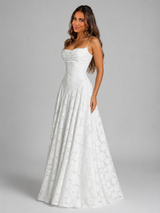 Floral Sculpted Bodice Maxi Dress Wedding Guest