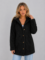 Hooded Teddy Fleece Cardigan