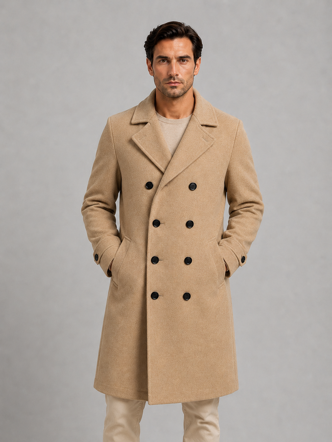 Men's Double Breasted Overcoat