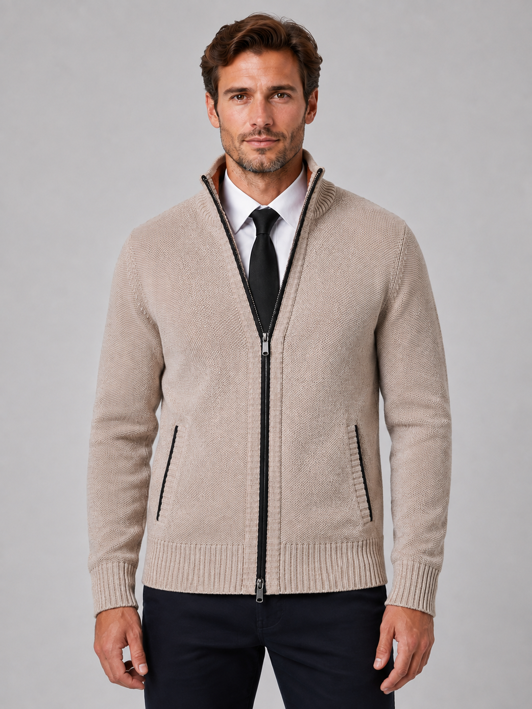 Men's Zip Knit Cardigan