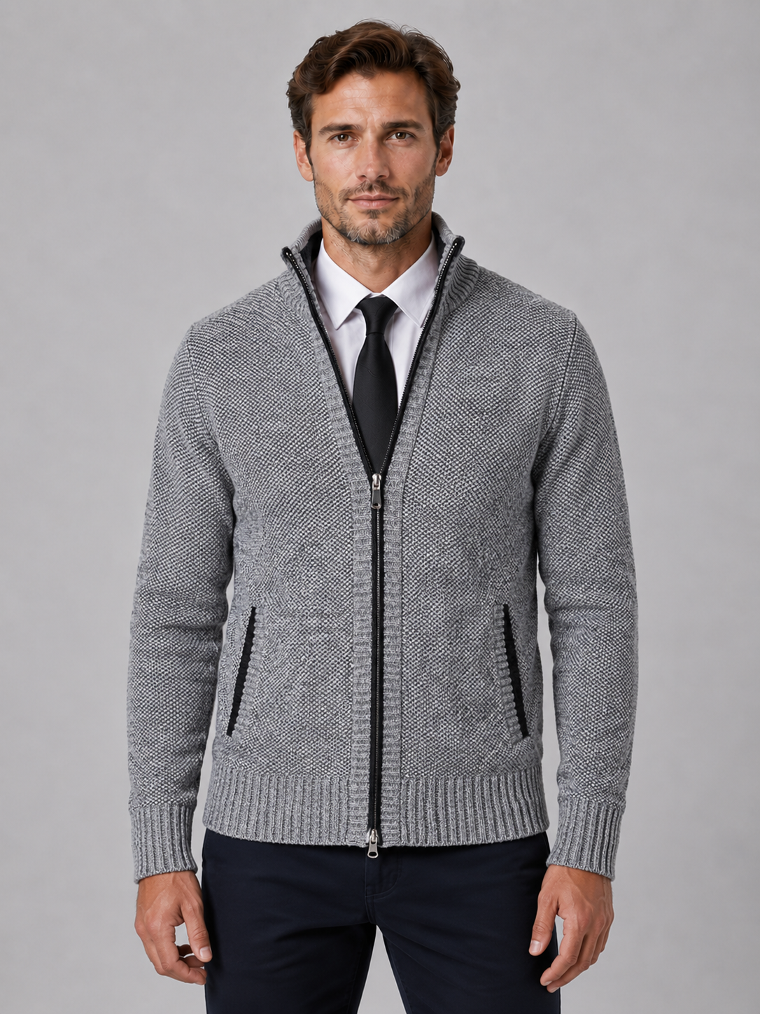 Men's Zip Knit Cardigan