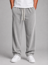 Men's Wide Leg Corduroy Trousers