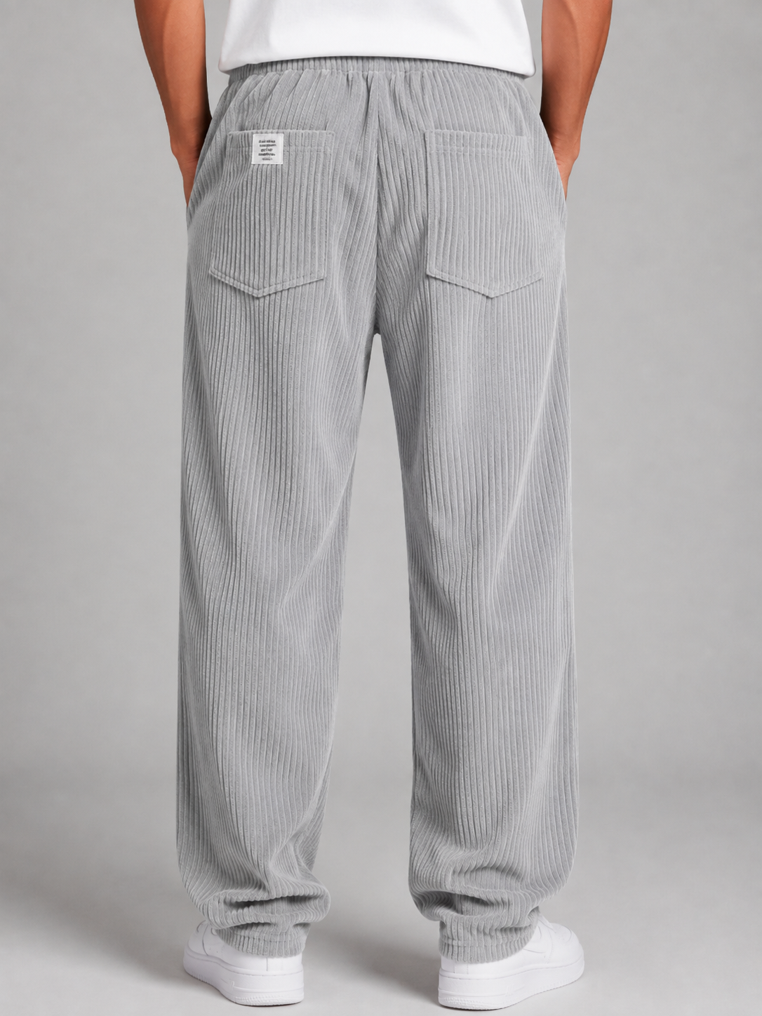 Men's Wide Leg Corduroy Trousers