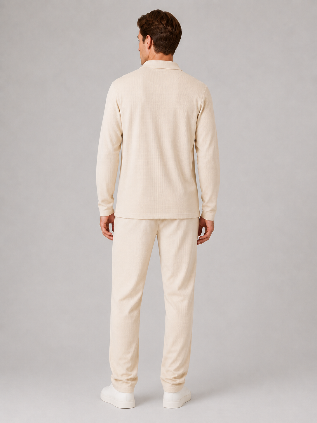 Men's Quarter-Zip Polo & Trouser Set