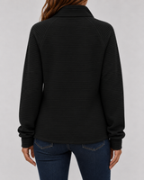 Women's Ribbed Quarter-Zip Pullover Sweater