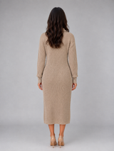 Knitted Polo Midi Dress