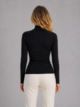 Ribbed Half Zip Top