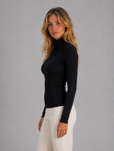 Ribbed Half Zip Top
